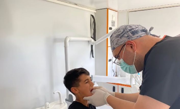 Bayburt’ta mobil diş sağlığı aracıyla 38 köyde ağız diş sağlığı taraması yapıldı