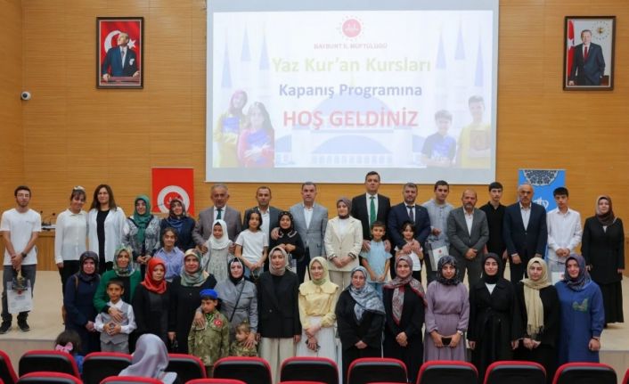 Bayburt’ta Yaz Kur’an Kursları kapanış programı düzenlendi