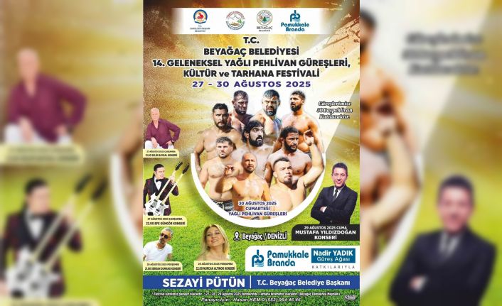 Beyağaç Yağlı Pehlivan Güreşleri, Kültür ve Tarhana Festivali için geri sayım başladı