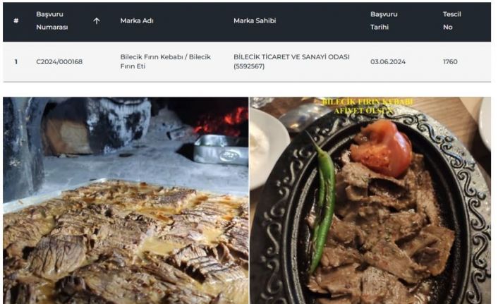 Bilecik’e özgü fırın kebabı tescillendi