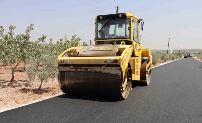 Birecik kırsalında asfalt sevinci