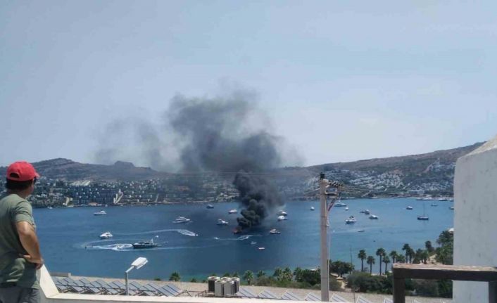 Bodrum’da tekne yangını