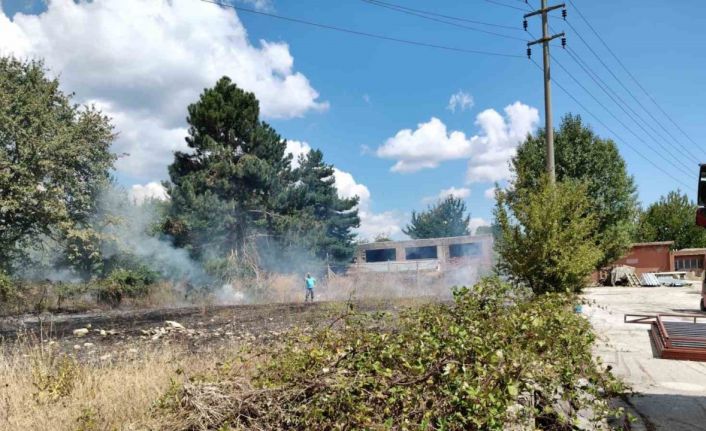Bolu’da ot yangını büyümeden söndürüldü