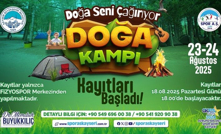 Büyükşehirin doğa kampı, yoğun ilgiyle devam ediyor