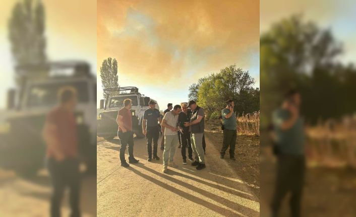 Çanakkale Valisi Toraman yangın bölgesinde yürütülen çalışmaları yakından takip etti