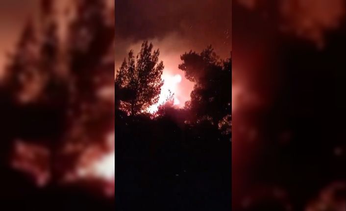 Çanakkale’de ekiplerin gece boyunca yangın mücadelesi sürüyor