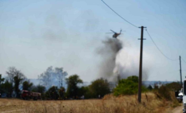 Çanakkale’de tarım arazinde yangın  kontrol altına alındı