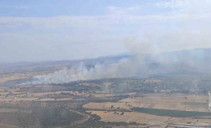 Çanakkale’de tarım arazisinde yangın