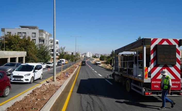 Çevre yolunda yol çizgi ve tabela düzenlemesi