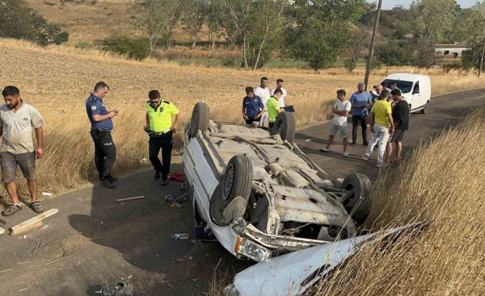 Çorlu’da otomobil takla attı: 1 yaralı