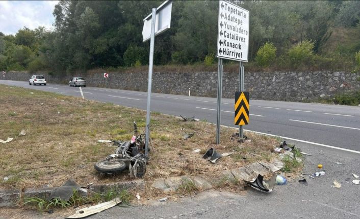 D-650’de otomobil ile elektrikli bisiklet çarpıştı: 1 ölü