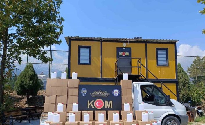 Denizli’de 2 bin litre kaçak alkol ele geçirildi