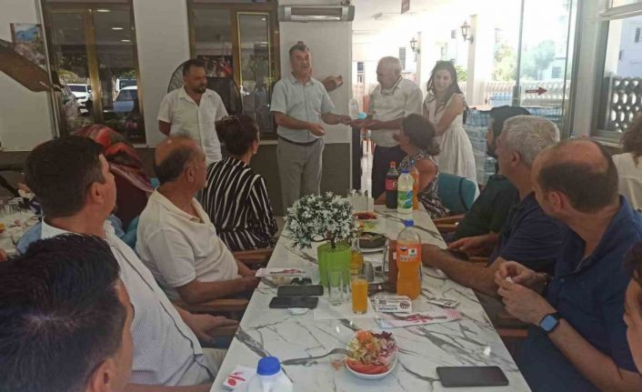 Didim’de görev yeri değişen şube müdürlerine veda yemeği