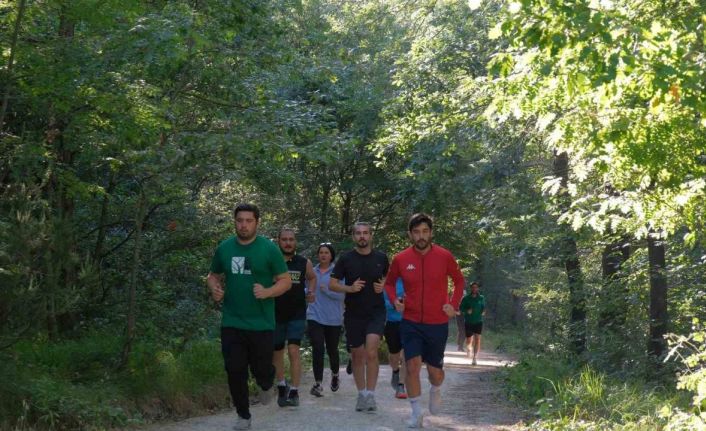 Doğada spor yapmanın keyfini yaşadılar