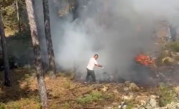 Duyarlı vatandaşlar sayesinde yangının büyümesi önlendi