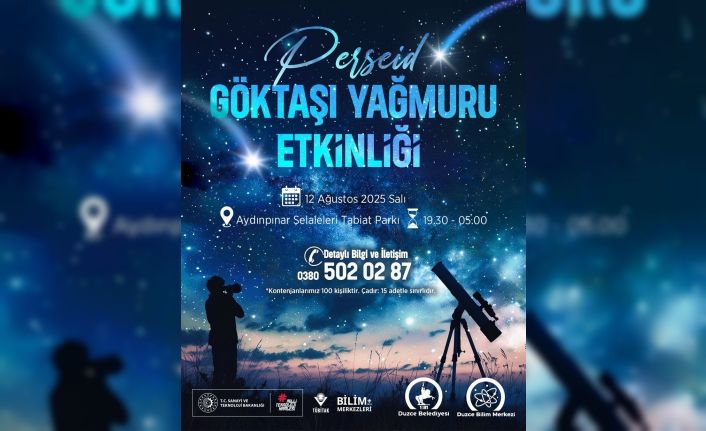 Düzce Belediyesi’nden meteor yağmuruna özel etkinlik