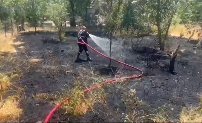 Elazığ’da bahçe yangını