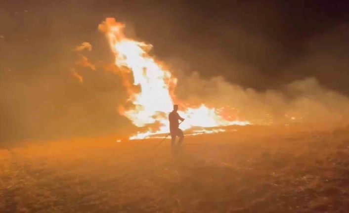 Elazığ’da korkutan arazi yangını