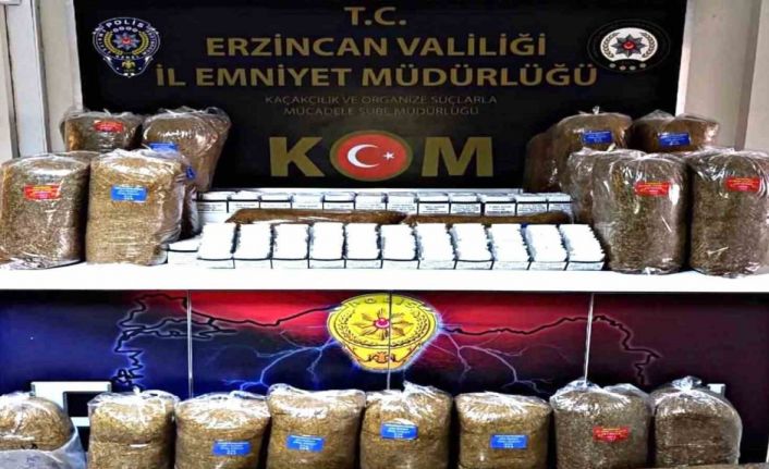 Erzincan’da 480 paket kaçak tütün ele geçirildi