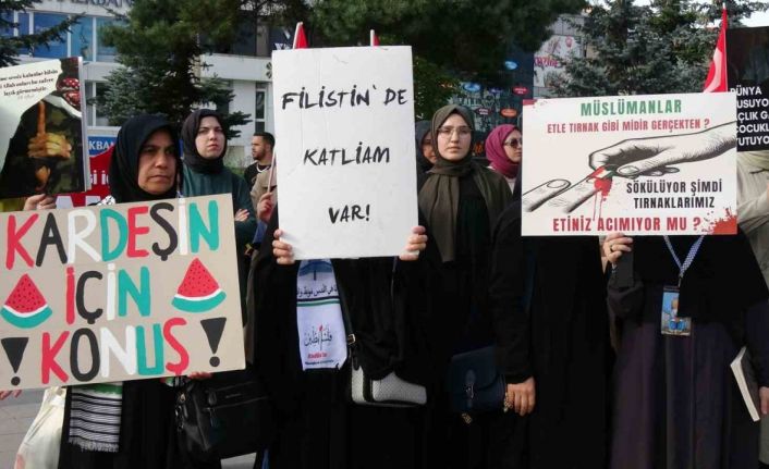 Erzurum’da sağlık çalışanları 90 haftadır Gazze için yürüyor