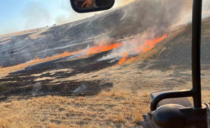 Eskişehir’de otluk alanda çıkan yangın ormana sıçramadan söndürüldü