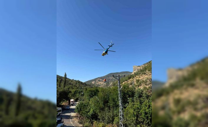 Ev yangını ormana sıçramadan söndürüldü