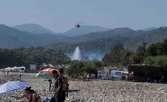 Fethiye Katrancı koyu yangını kısmen kontrol altında