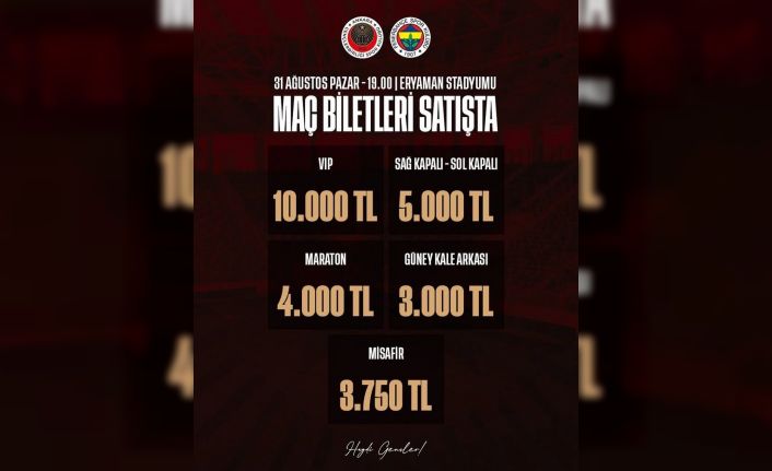 Gençlerbirliği, Fenerbahçe maçının biletlerini 10 kat pahalı satıyor