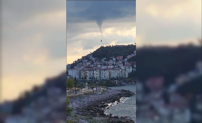 Giresun açıklarında kısa süreli hortum heyecanı yaşandı