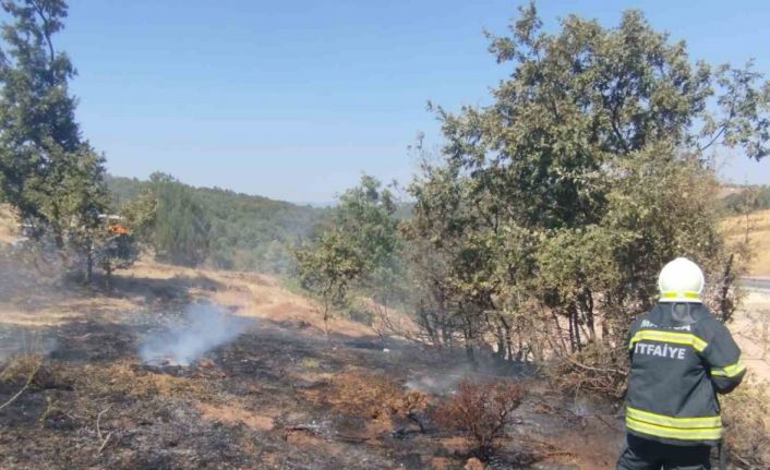 Gördes’te arazi yangını büyümeden söndürüldü
