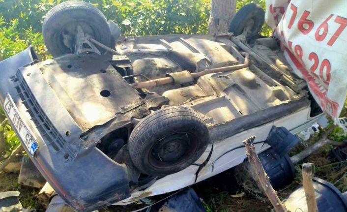 Hakimiyeti kaybolan otomobil fidanlığı uçtu: 1 yaralı