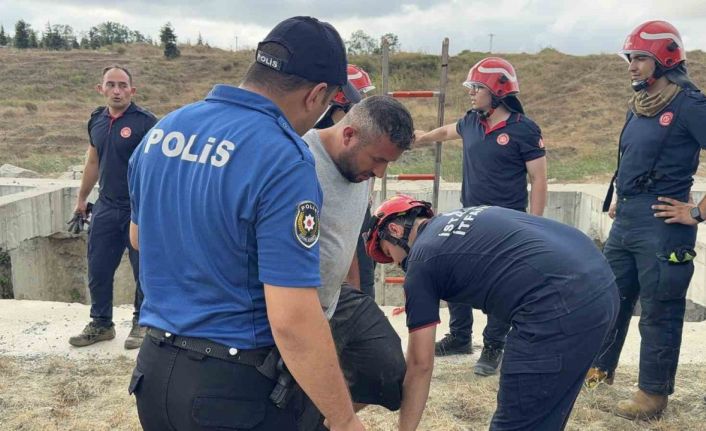 Hırsızlık için indiği kuyuda mahsur kalınca yakalandı