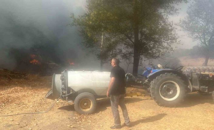 İnegöl’de çıkan yangın korkuttu