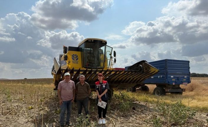 İpsala’da biçerdöver hasat kontrolleri yapıldı