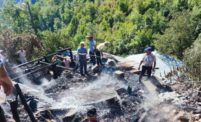İspir Üzümbagı Köyü’nde korkutan yangın, 6 ev kullanılamaz hale geldi
