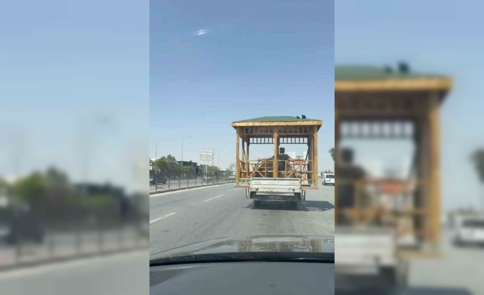 Kamyonet kasasında kamelya keyfi