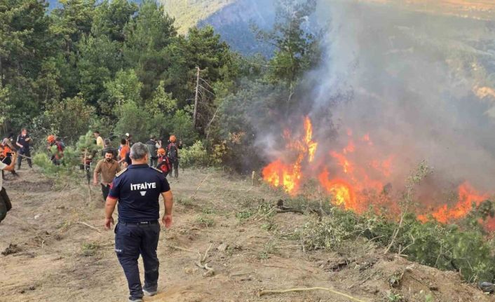 Karabük’teki orman yangınını söndürme çalışmaları devam ediyor