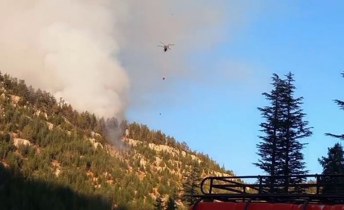 Karaman Valiliği: "Orman yangınına 137 personel ve 3 helikopterle müdahale ediliyor"