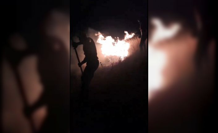 Kars’ta anız yangını söndürüldü