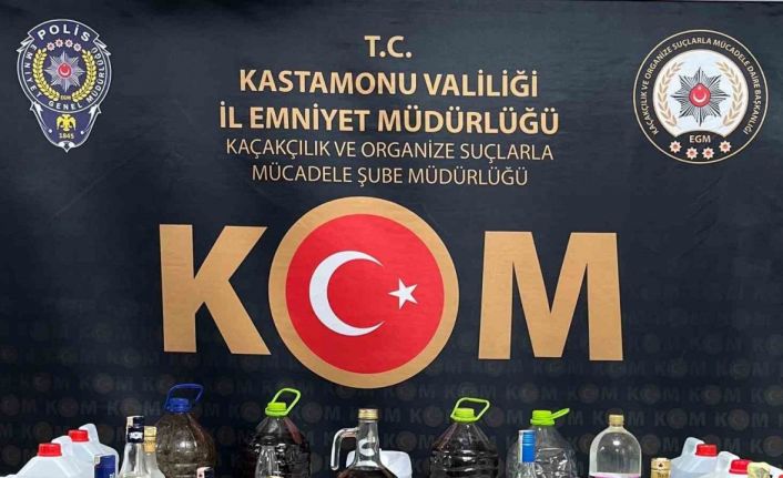 Kastamonu’da 58 litre sahte alkol ele geçirildi