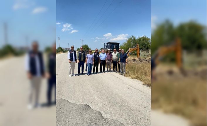 Kaymakam Öztürk, Kandilli Köyü’ndeki altyapı çalışmalarını yerinde inceledi
