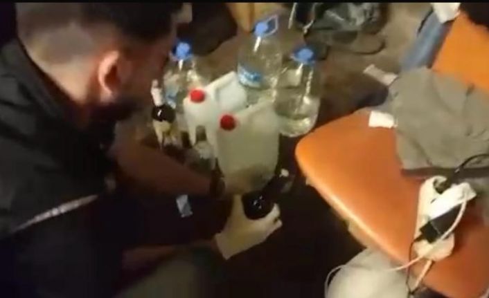 Kayseri’de sahte alkol üreten şahıs yakalandı