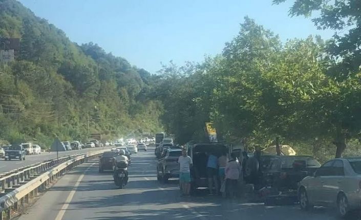 Kdz Ereğli plajlar mevkiinde kara yoluna araçlarını park ettiler