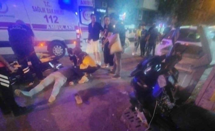Kent merkezinde korkutan motosiklet kazası