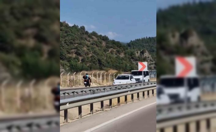 Kilometrelerce süren tehlikeli yolculuk kameraya yansıdı