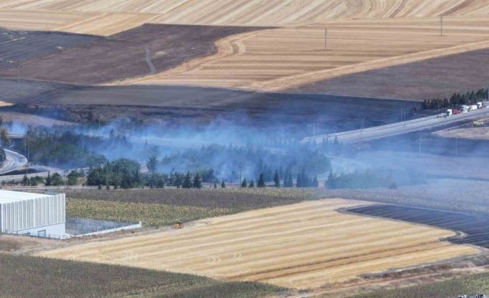 Kırklareli’nde alan yangını nedeniyle otoyollar ulaşıma kapandı