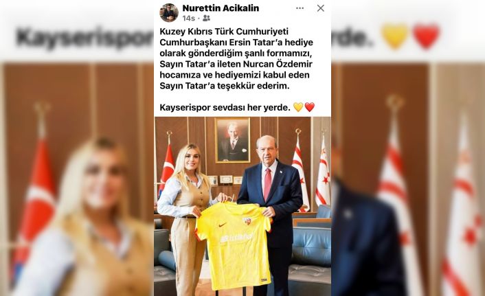 KKTC Cumhurbaşkanı Tatar’a Kayserispor forması