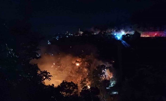 Köşk yangını kısmen kontrol altına alındı