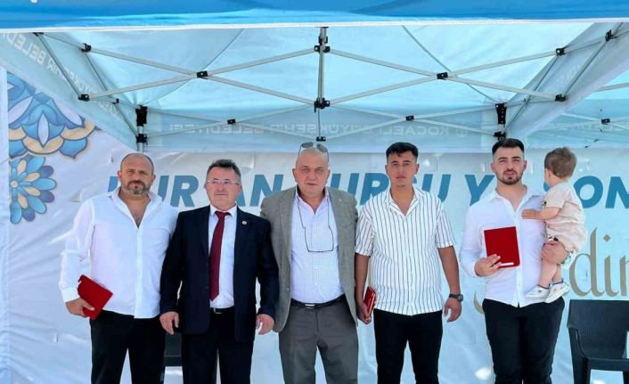 Kur’an kursunu bitiren öğrencilere bisiklet sürprizi