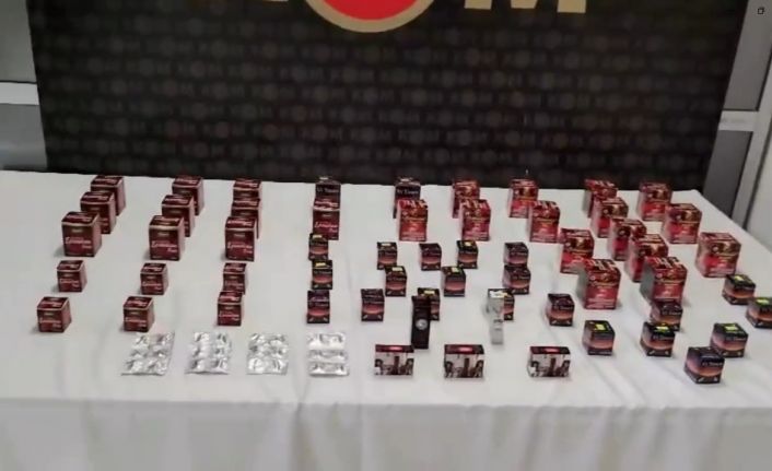 Kütahya’da kaçak cinsel içerikli kaçak ürün operasyonu